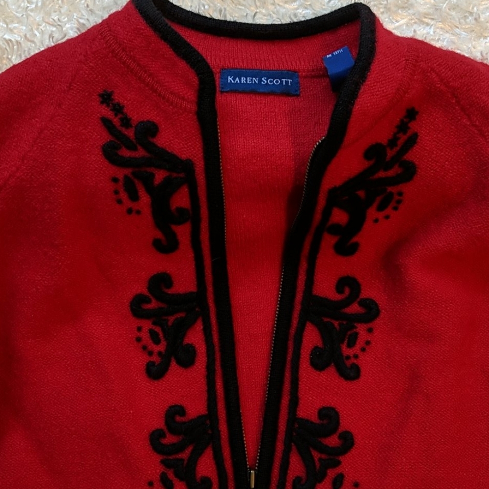 Karen Scott 100% Wool sweater... Size M - Picture 3 of 5